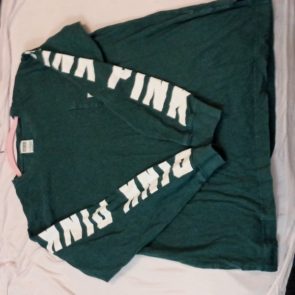 PINK long sleeve campus tee - Picture 2 of 4